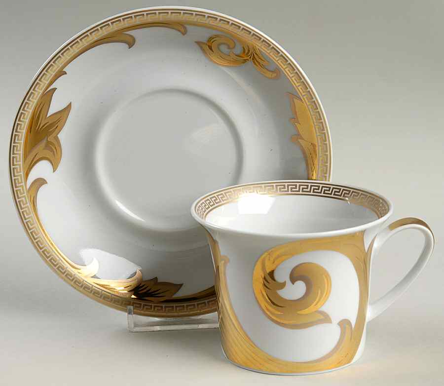 Arabesque Gold Cappuccino Cup & Saucer Set by Rosenthal - Continental-1