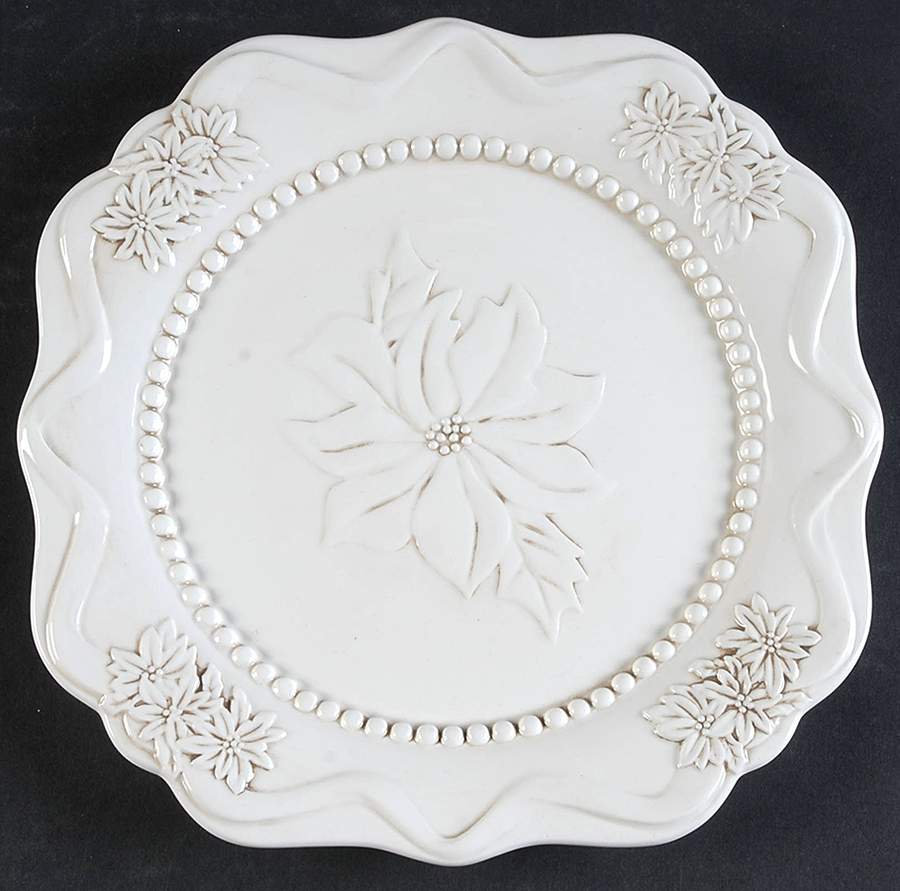 Poinsettia Collection Square Salad Plate by Roscher & Co-1