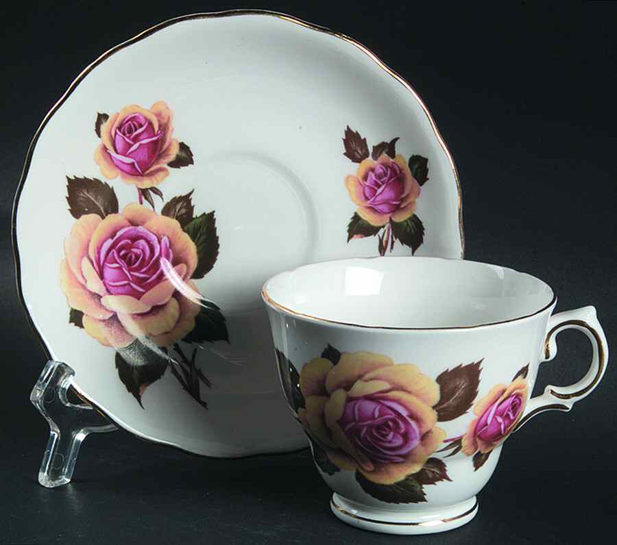 7285 Footed Cup & Saucer Set by Royal Vale-1