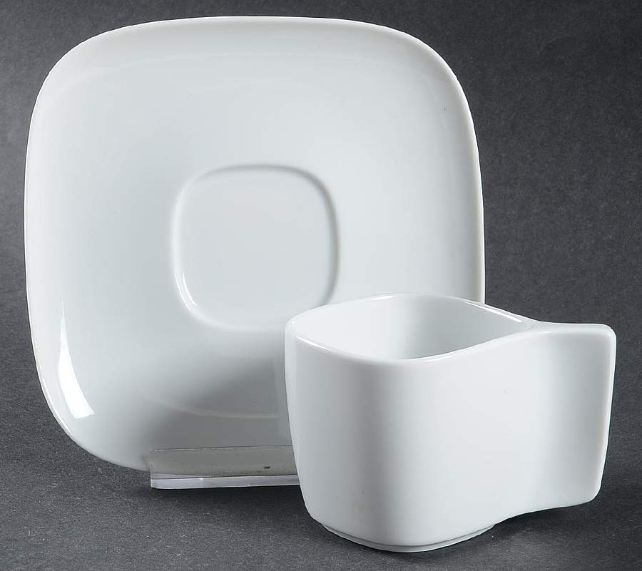 A la Carte Tatami Flat Demitasse Cup & Saucer Set by Rosenthal - Continental-1