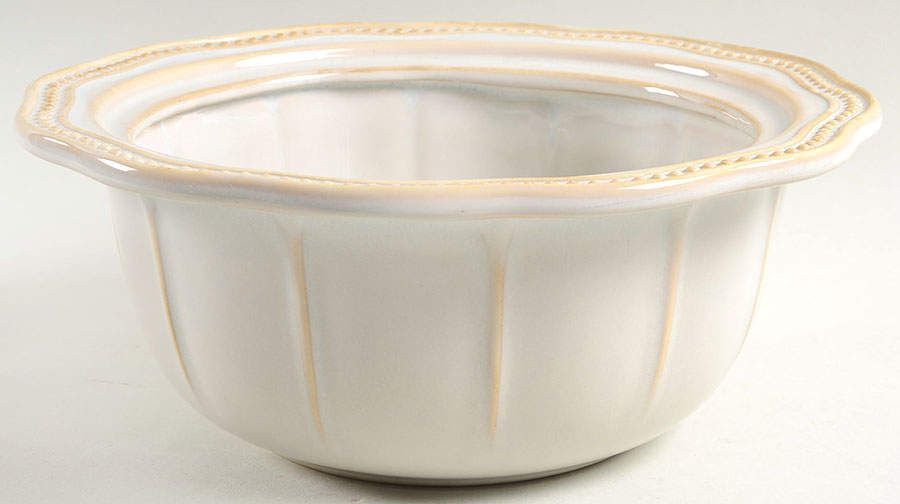 Hobnail Cream Round Vegetable No Lid by Roscher & Co-1