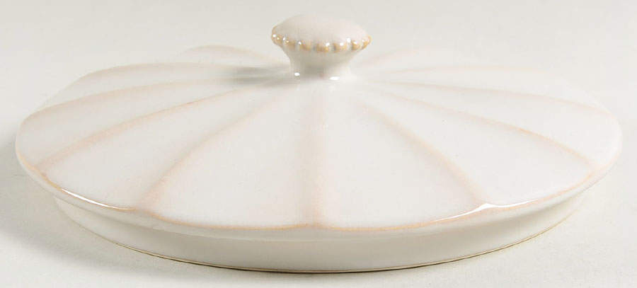 Hobnail Cream Lid for Round Vegetable by Roscher & Co-1