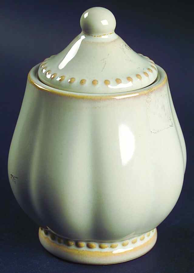 Hobnail Cream Sugar Bowl & Lid by Roscher & Co-1