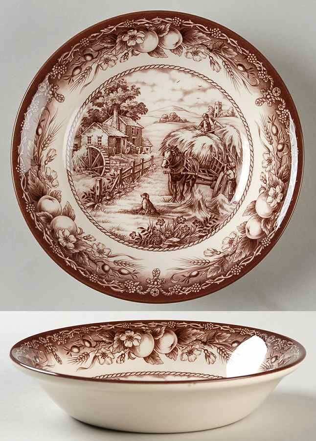 Hayride Brown Coupe Cereal Bowl by Royal Stafford-1