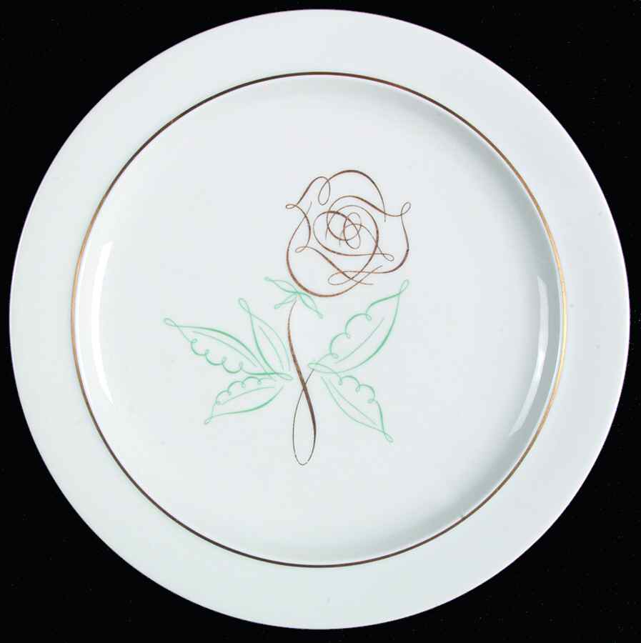 Spencer Rose (Rim) Dinner Plate by Rosenthal - Continental-1