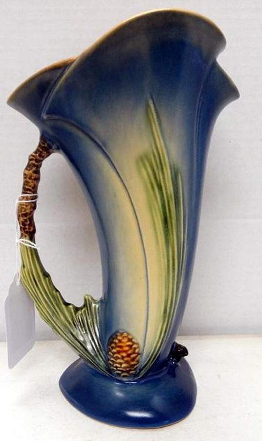 Pinecone Modern Blue (400 Series) 10" Vase by Roseville-1