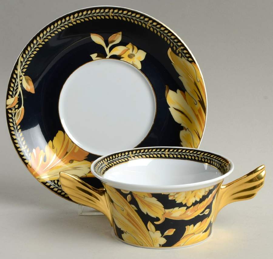 Vanity Flat Cream Soup Bowl & Saucer Set by Rosenthal - Continental-1