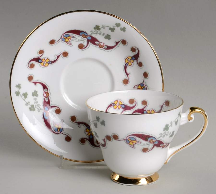 Clonmacnoise Footed Cup & Saucer Set by Royal Tara-1
