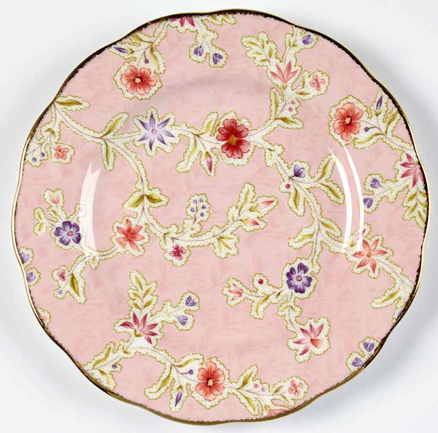Vintage Floral Collection Dessert/Pie Plate by Royal Albert-1