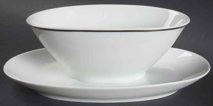 3455 (Bettina Shape) Gravy Boat with Attached Underplate by Rosenthal - Continental-1
