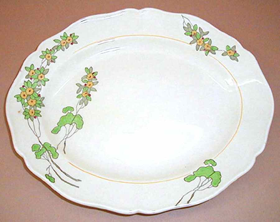 Binyon (Yellow Flower) 14" Oval Serving Platter by Royal Doulton-1