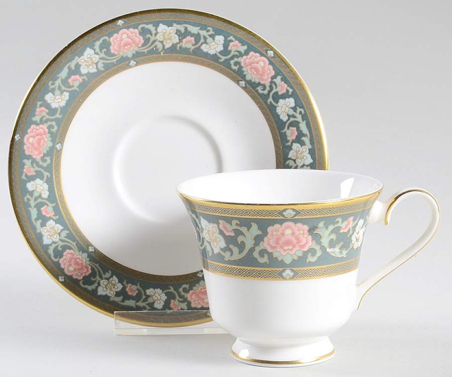 Tudor Court Footed Cup & Saucer Set by Royal Doulton-1