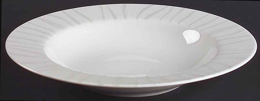 Mirage (White on White) Large Rim Soup Bowl by Royal Worcester-1