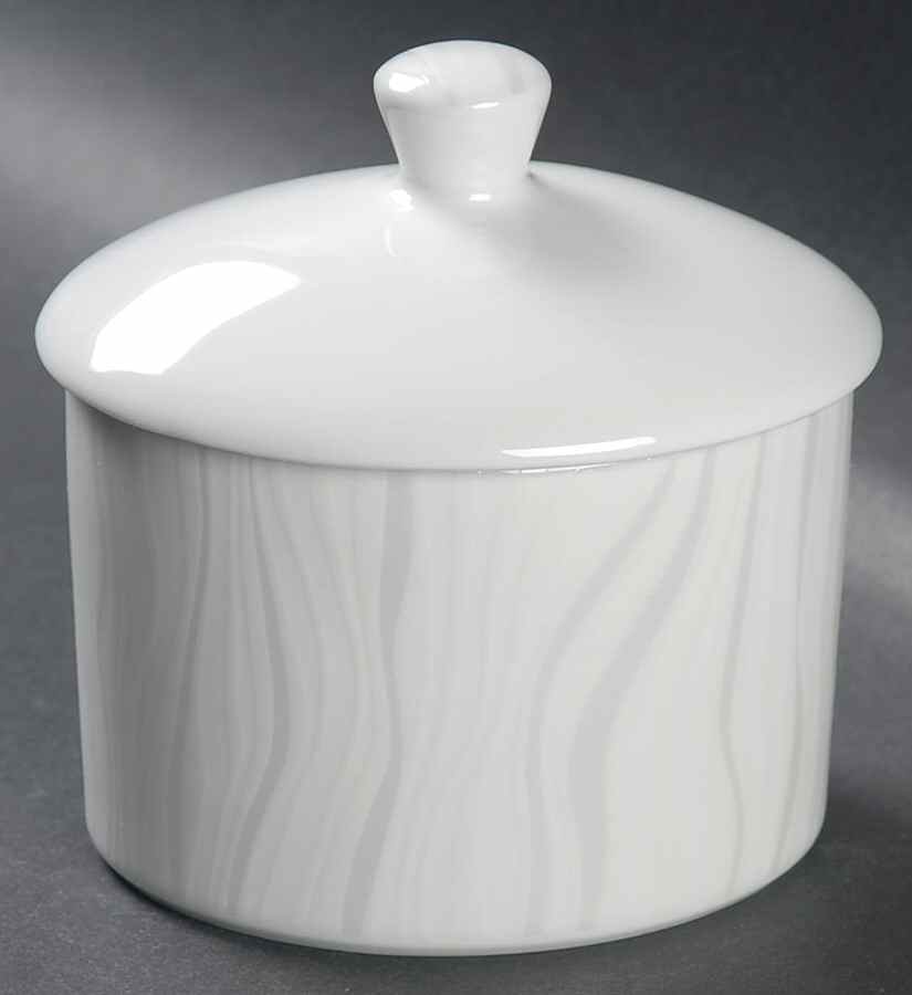 Mirage (White on White) Sugar Bowl & Lid by Royal Worcester-1