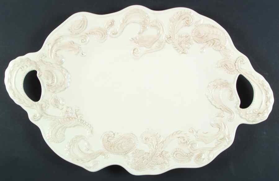 Paisley 22" Oval Serving Platter by Roscher & Co-1
