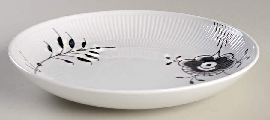 Mega Black 9" Shallow Round Bowl by Royal Copenhagen-1