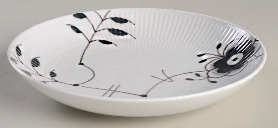 Mega Black 7" Shallow Round Bowl by Royal Copenhagen-1