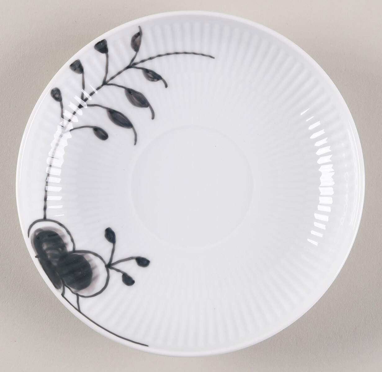 Mega Black Saucer for Flat Cup by Royal Copenhagen-1