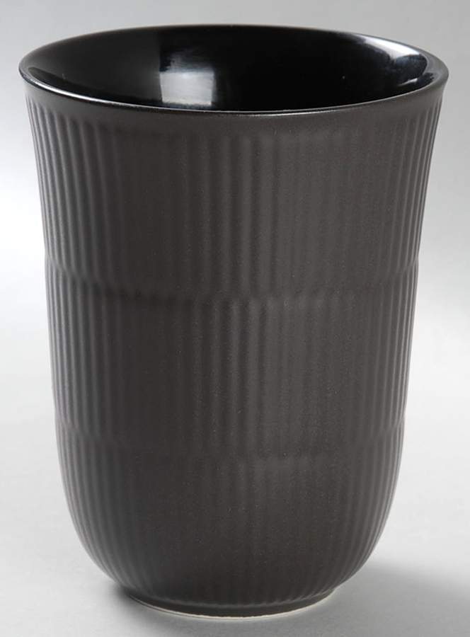 Black Plain Fluted Large Thermal Cup by Royal Copenhagen-1