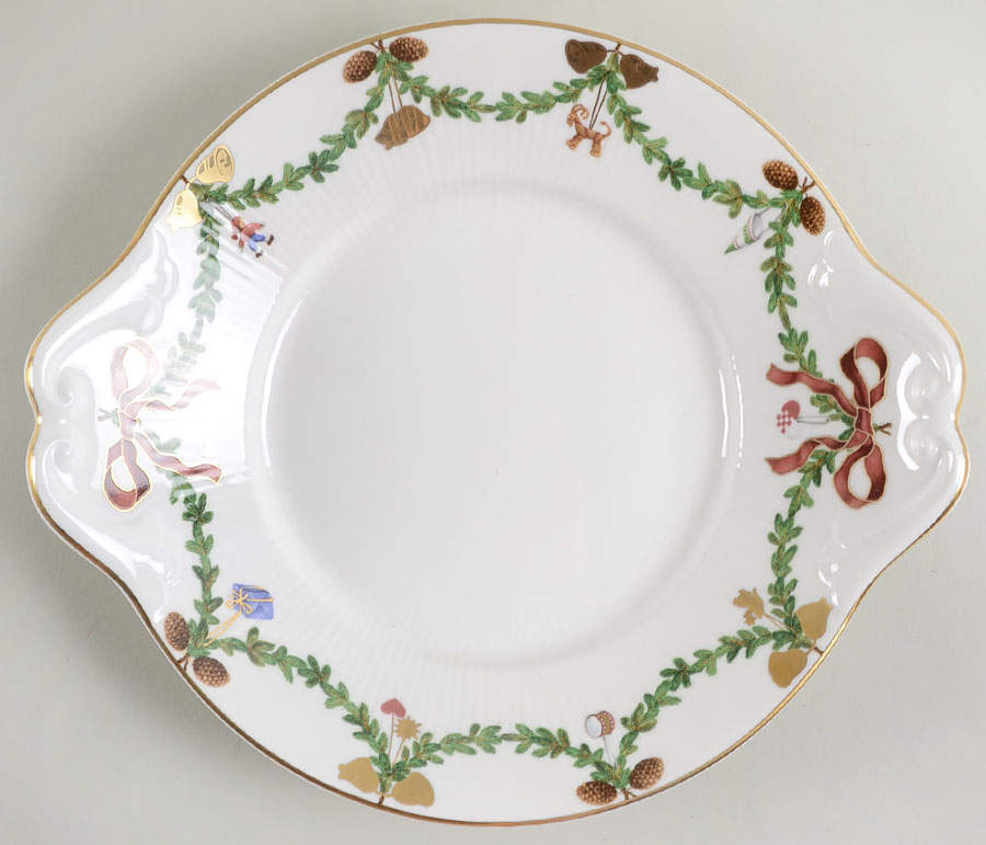 Star Fluted Handled Cake Plate by Royal Copenhagen-1