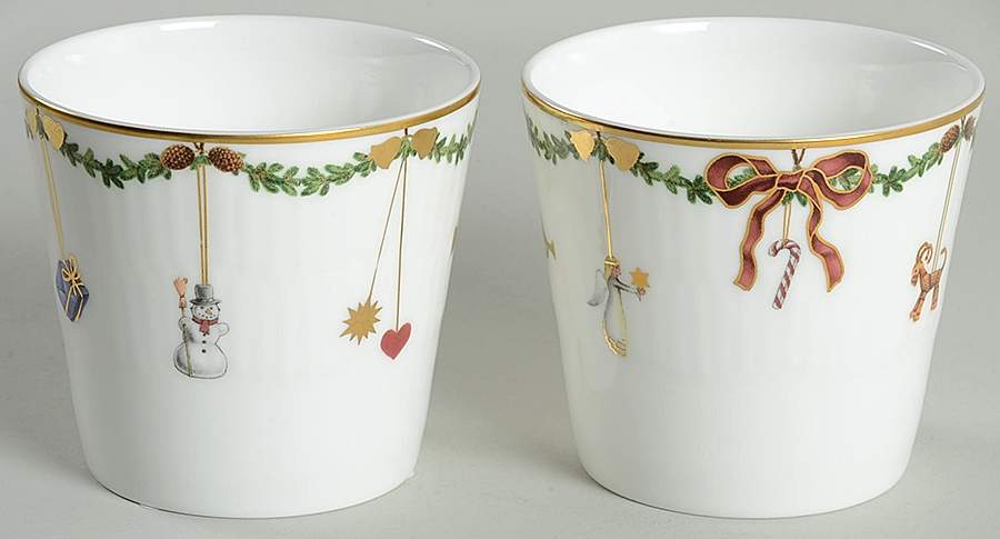 Star Fluted Votive Cahdleholder - Set of 2 by Royal Copenhagen-1
