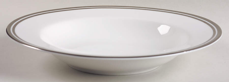 Pure Platinum Large Rim Soup Bowl by Royal Doulton-1
