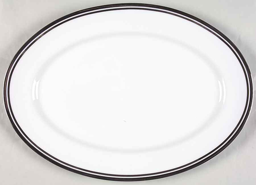 Pure Platinum 14" Oval Serving Platter by Royal Doulton-1