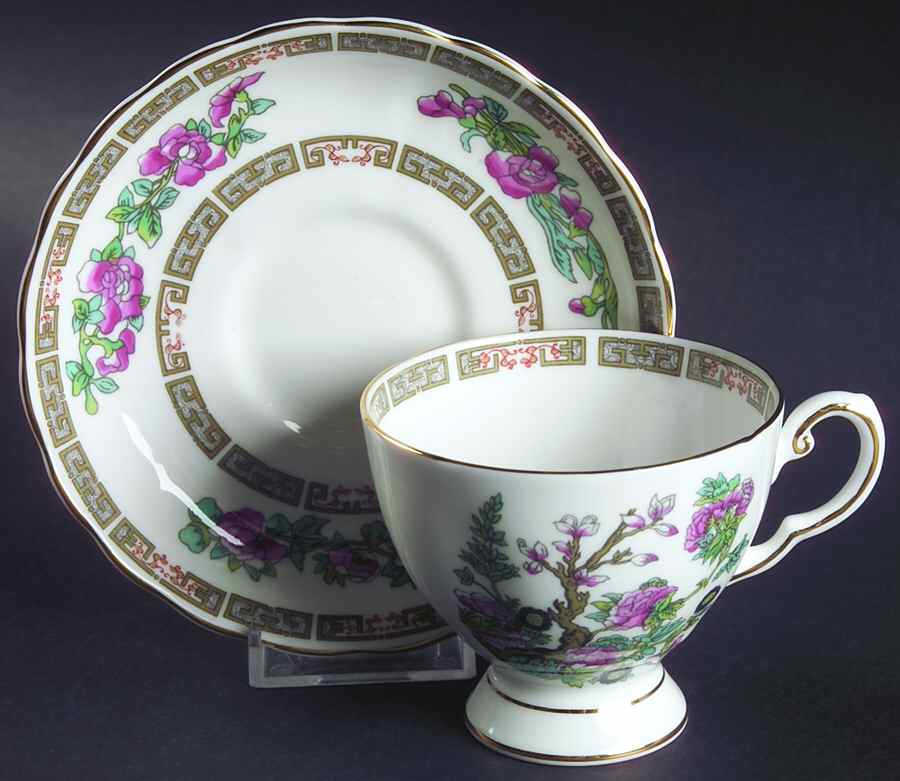 RCH38 Footed Cup & Saucer Set by Royal Chelsea-1