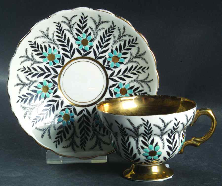 5197 Footed Cup & Saucer Set by Rosina-Queens-1