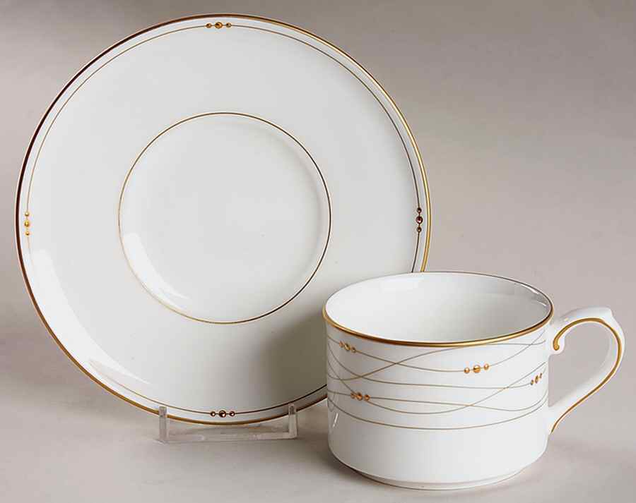 Precious Gold Flat Cup & Saucer Set by Royal Doulton-1