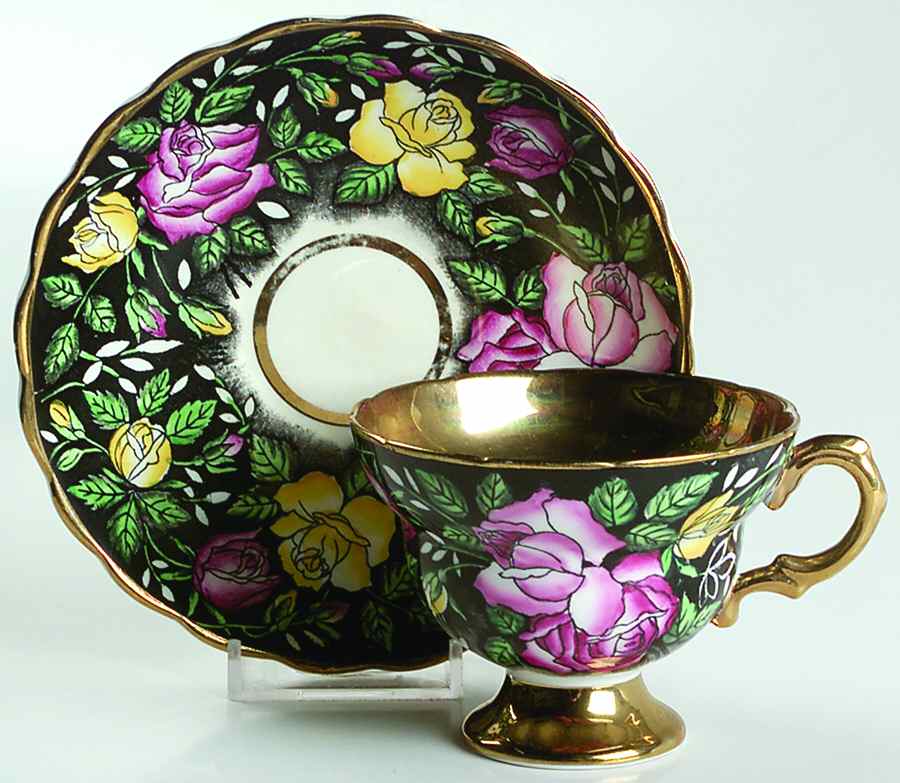 5372-B Footed Cup & Saucer Set by Rosina-Queens-1