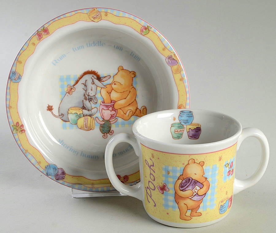 Winnie the Pooh Collection (Disney, Porcelain) 2 Pc Baby Set (Mug & Baby Plate) by Royal Doulton-1