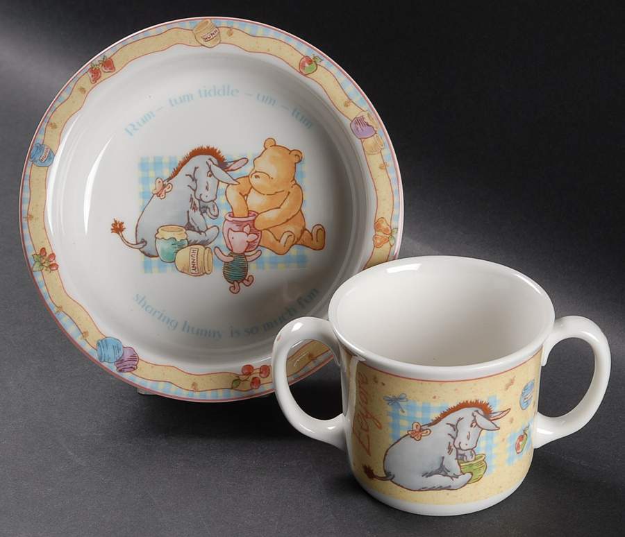 Winnie the Pooh Collection (Disney, Porcelain) 2 Pc Baby Set (Mug & Baby Plate) by Royal Doulton-1