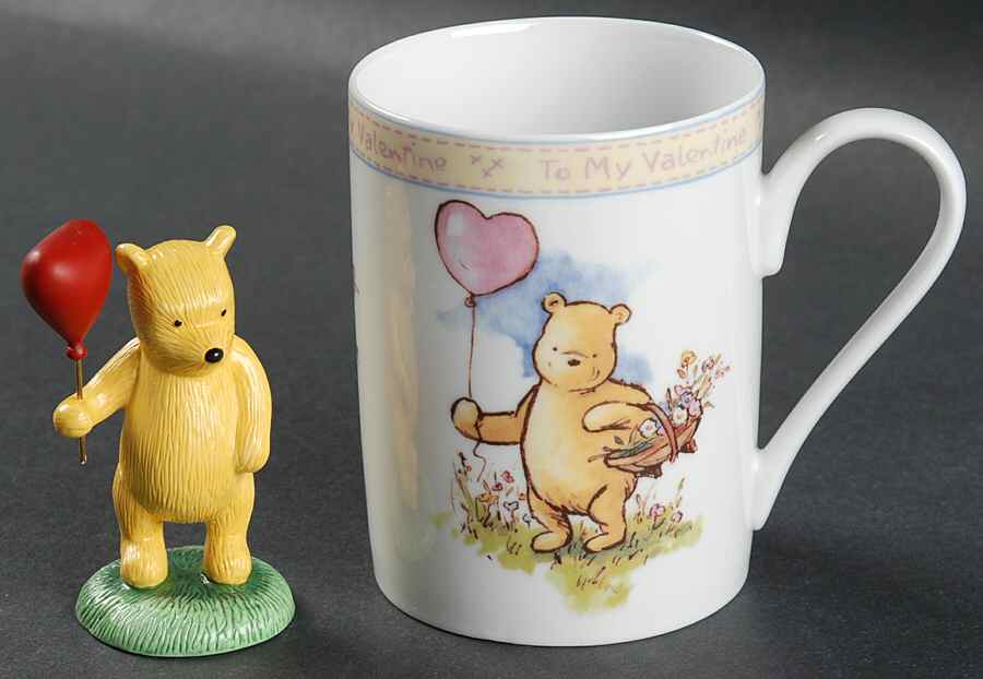 Winnie the Pooh Collection (Disney, Porcelain) (To My Valentine) Mug & Figurine Set by Royal Doulton-1