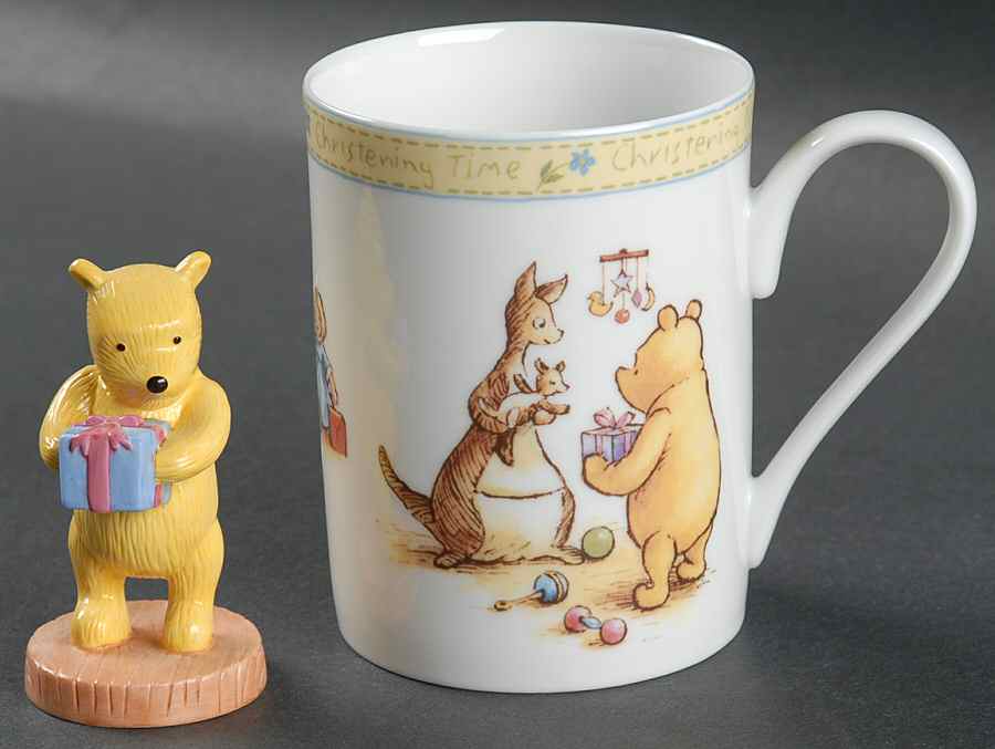 Winnie the Pooh Collection (Disney, Porcelain) (Christening Time) Mug & Figurine Set by Royal Doulton-1