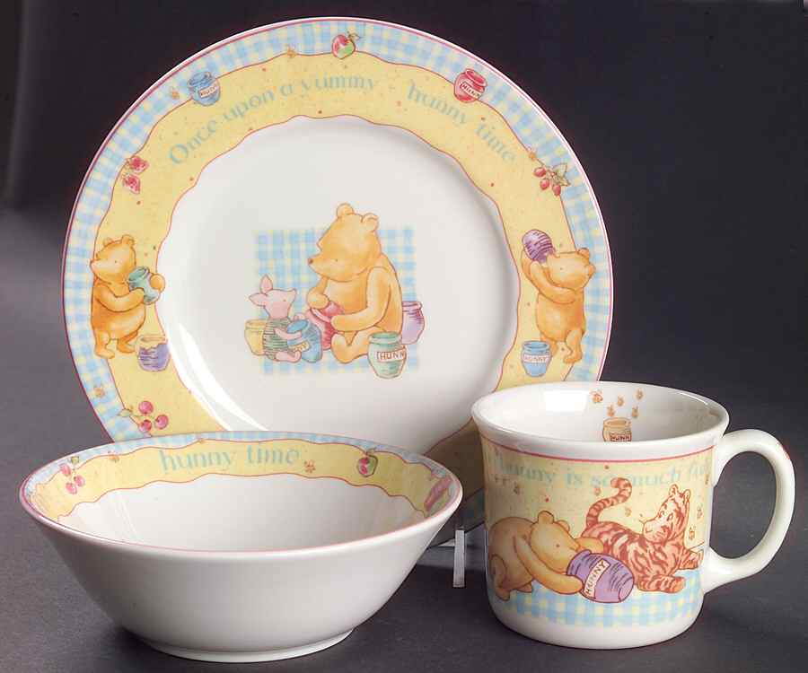 Winnie the Pooh Collection (Disney, Porcelain) (3 Piece) Child's Set by Royal Doulton-1