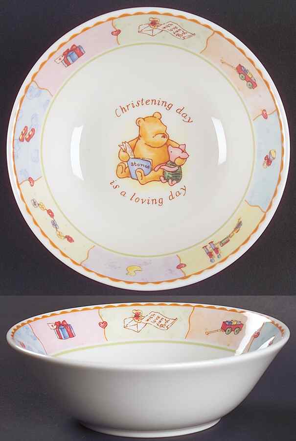 Winnie the Pooh Collection (Disney, Porcelain) Christening Child's Bowl by Royal Doulton-1