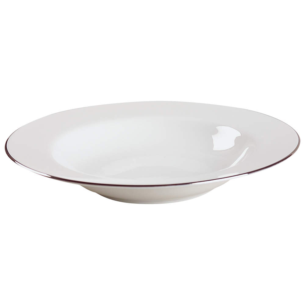 Simply Platinum Large Rim Soup Bowl by Royal Doulton-1