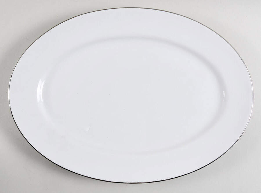 Simply Platinum 14" Oval Serving Platter by Royal Doulton-1