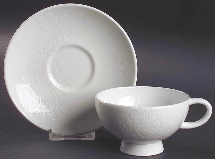 Serenity (Embossed Tapestry) Footed Cup & Saucer Set by Royal Doulton-1