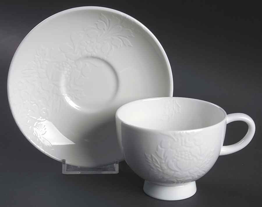 Serenity (Embossed Tapestry) Footed Cup & Saucer Set by Royal Doulton-1