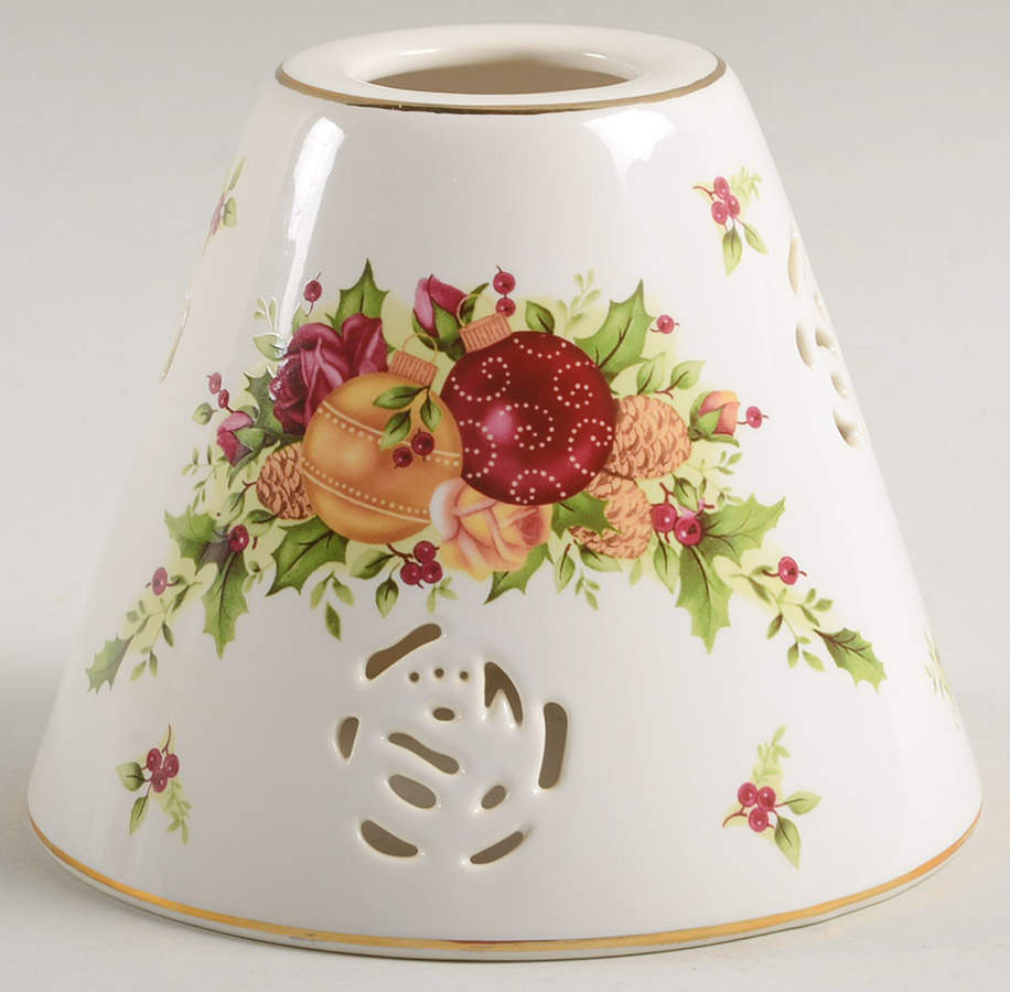 Old Country Roses Holiday (2006) Shade for Candle Lamp by Royal Albert-1