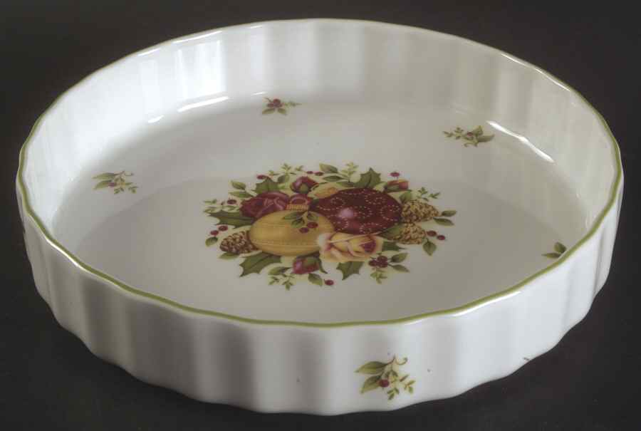 Old Country Roses Holiday (2006) Quiche Dish by Royal Albert-1
