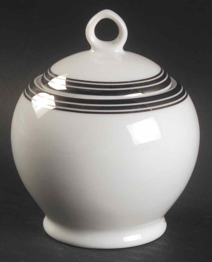 Platinum Lux Sugar Bowl & Lid by Royal Doulton-1