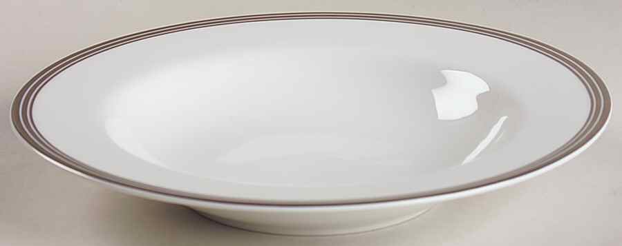 Platinum Lux Large Rim Soup Bowl by Royal Doulton-1