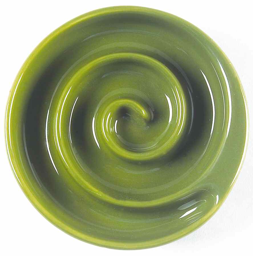 Bay Leaves Dark Green (3 Piece) Chip/Dip Set, Interlocking Bowl by Royal Doulton-1