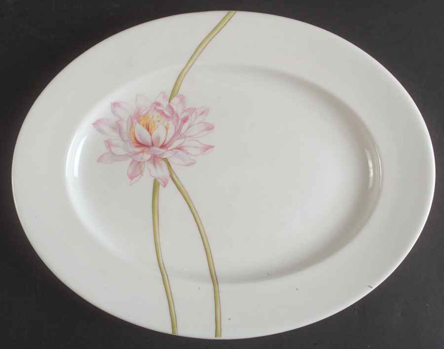 Water Lily 13" Oval Serving Platter by Royal Doulton-1