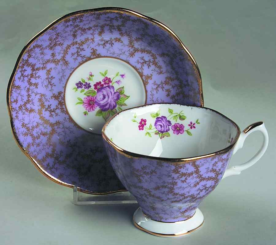 Archive Lavender Footed Cup & Saucer Set by Royal Albert-1