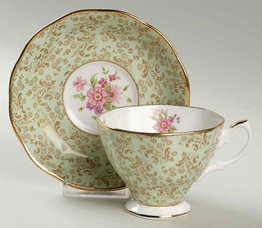 Archive Apple Footed Cup & Saucer Set by Royal Albert-1