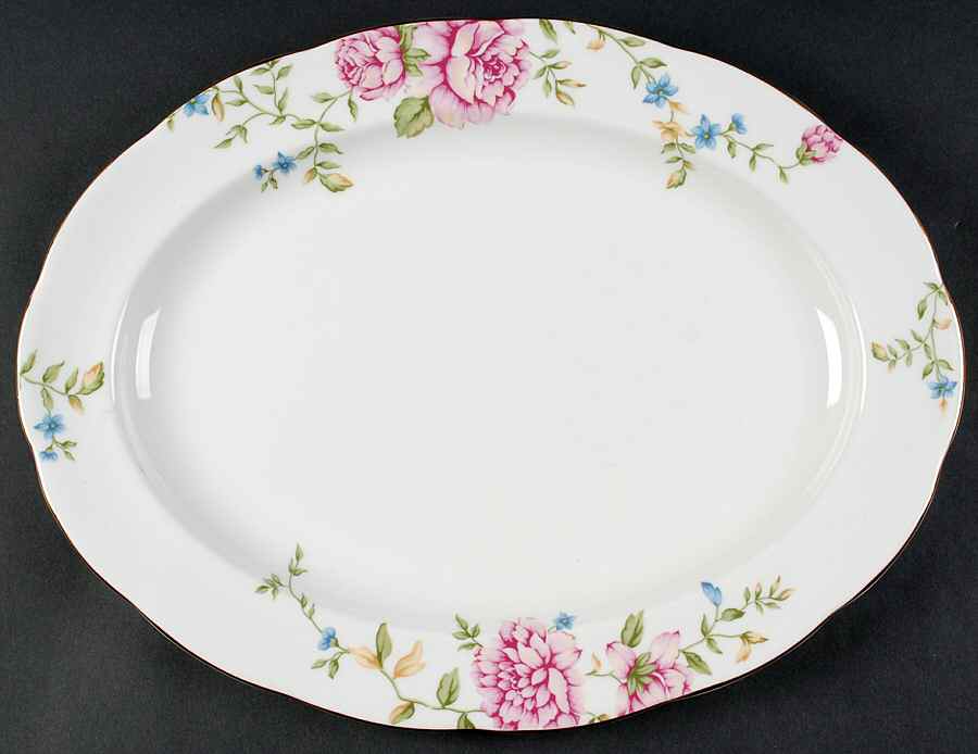 English Rose 16" Oval Serving Platter by Royal Albert-1
